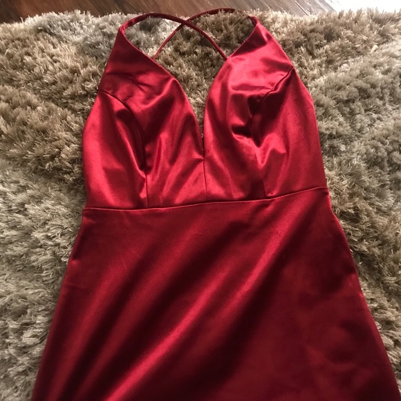 NWT S Windsor satin red dress - Picture 2 of 4